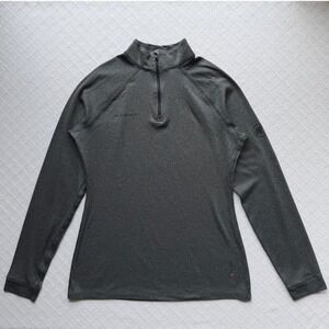 Mammut Klamath Polartec Wool Blend Quarter Zip Gray Base Layer Womens Small